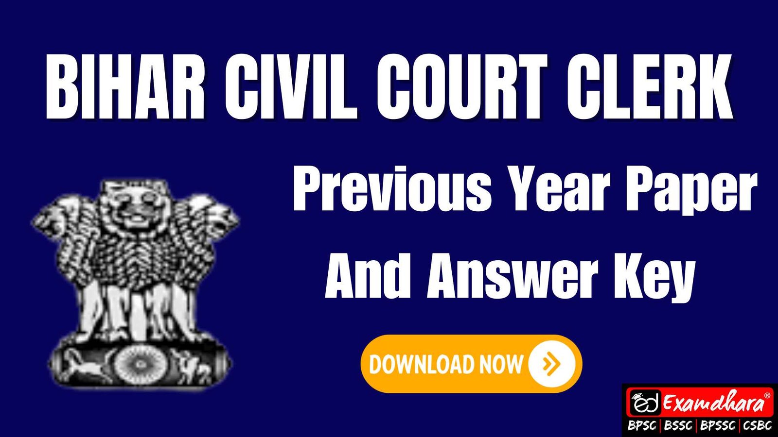 Bihar Civil Court Clerk Previous Year Paper And Answer Key, Download PDF [Upto 2025]