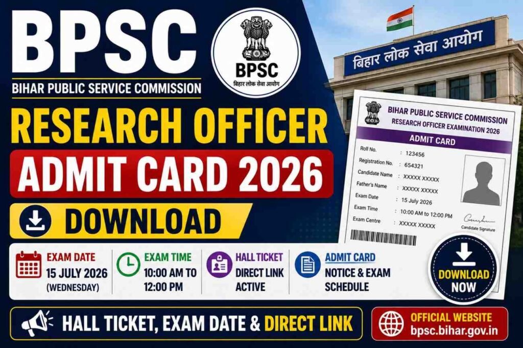 BPSC Research Officer Admit Card 2026 Download – Hall Ticket, Exam Date & Direct Link