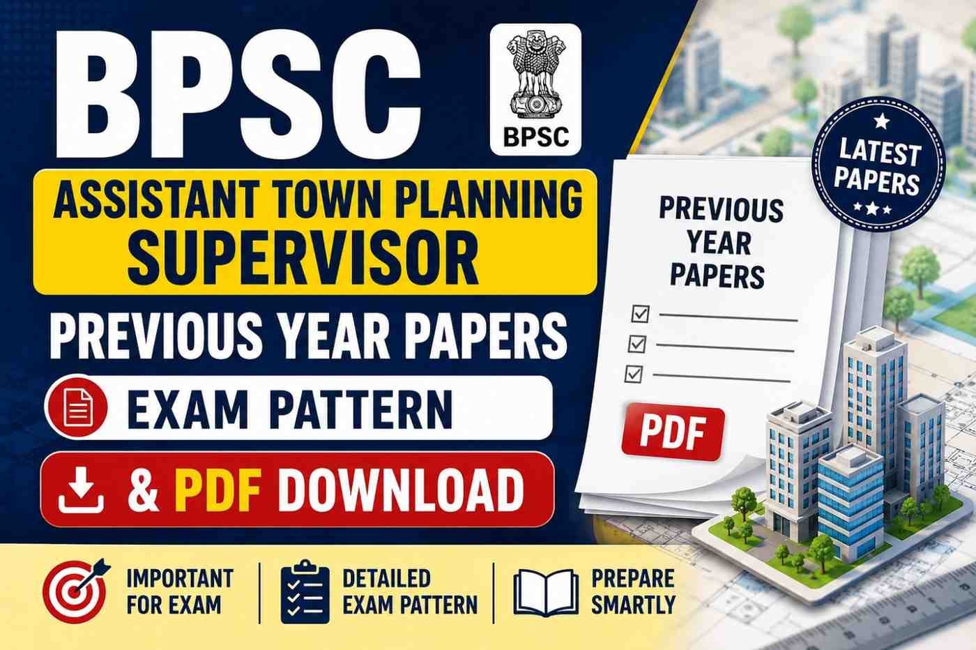 BPSC Assistant Town Planning Supervisor Previous Year Papers, Exam Pattern & PDF Download