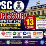 BPSC Professor Recruitment 2026 – Apply Online for 13 Posts (Physics & Chemistry)