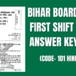 Bihar Board 10th Hindi First Shift 2026 Answer Key Pdf (Code- 101 Hindi MT)