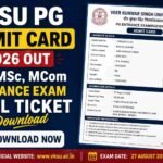 VKSU PG Admit Card 2026 Out MA, MSc, MCom Entrance Exam Hall Ticket Download